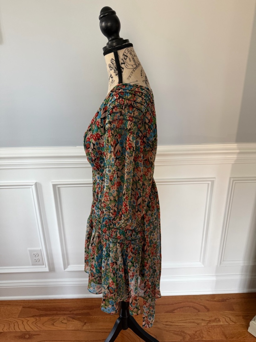 Ted Baker Tiania Smock Panel Wrap Mini Dress - Picture 8 of 13